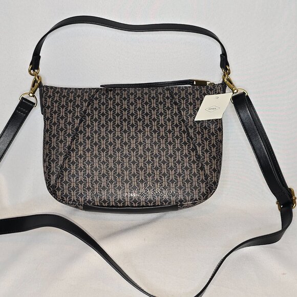 Fossil Skylar Crossbody in Black/Brown, New with tags, $195 - Picture 2 of 6